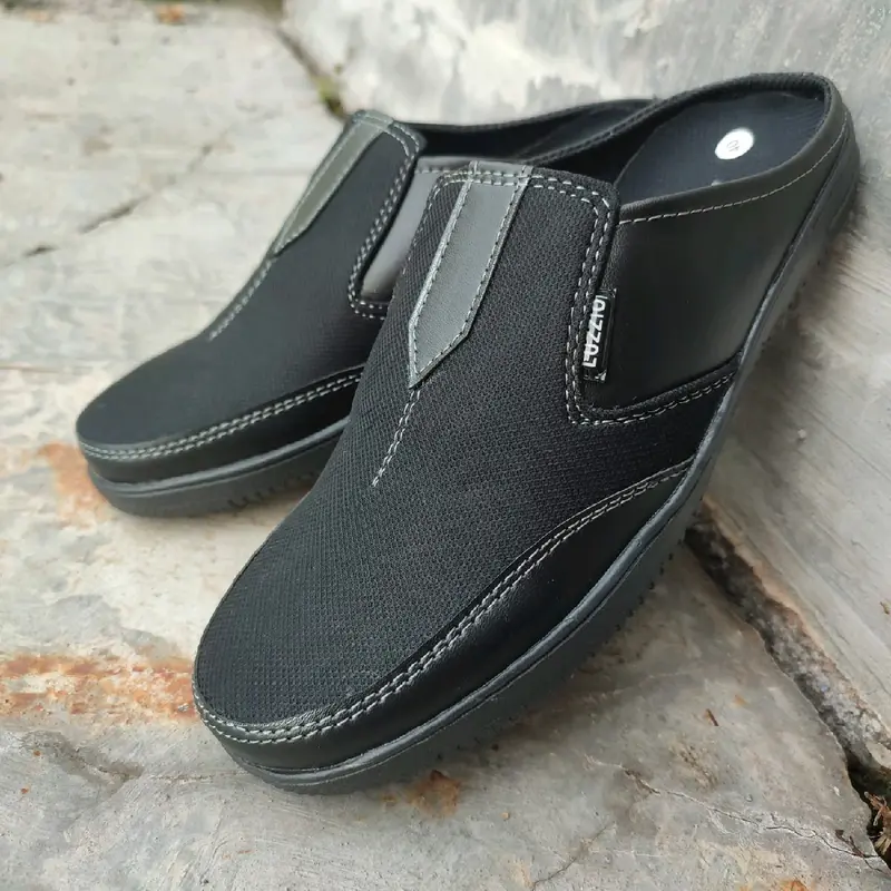 Sendal selop Bustong  Pria Slip On Kasual Sintetis Premium 2
