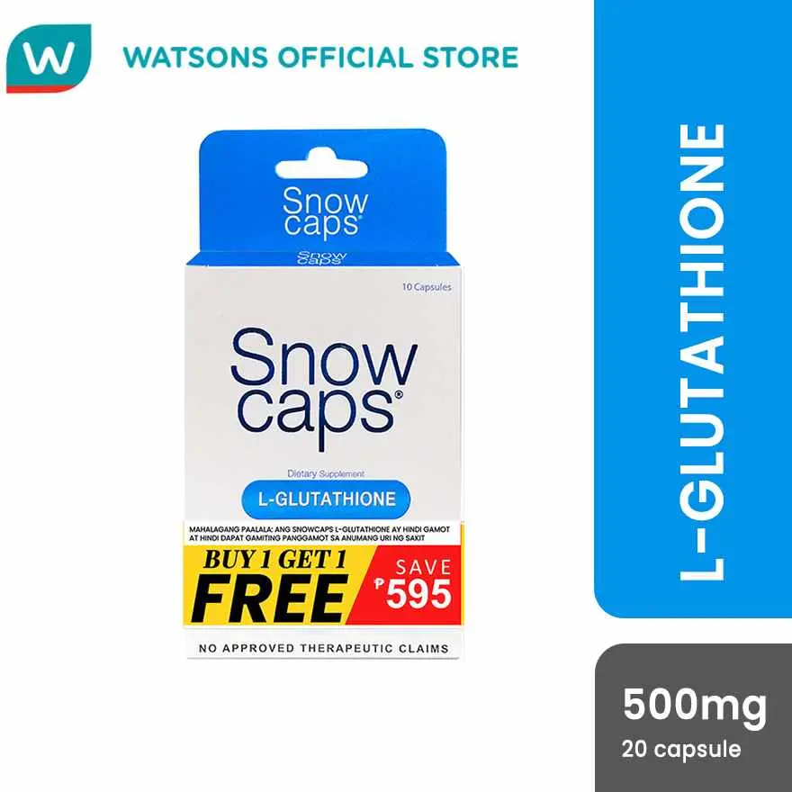 snowcap glutathione SNOW CAPS L-Glutathione Trial Pack 10 Capsules x 2 - Bundle