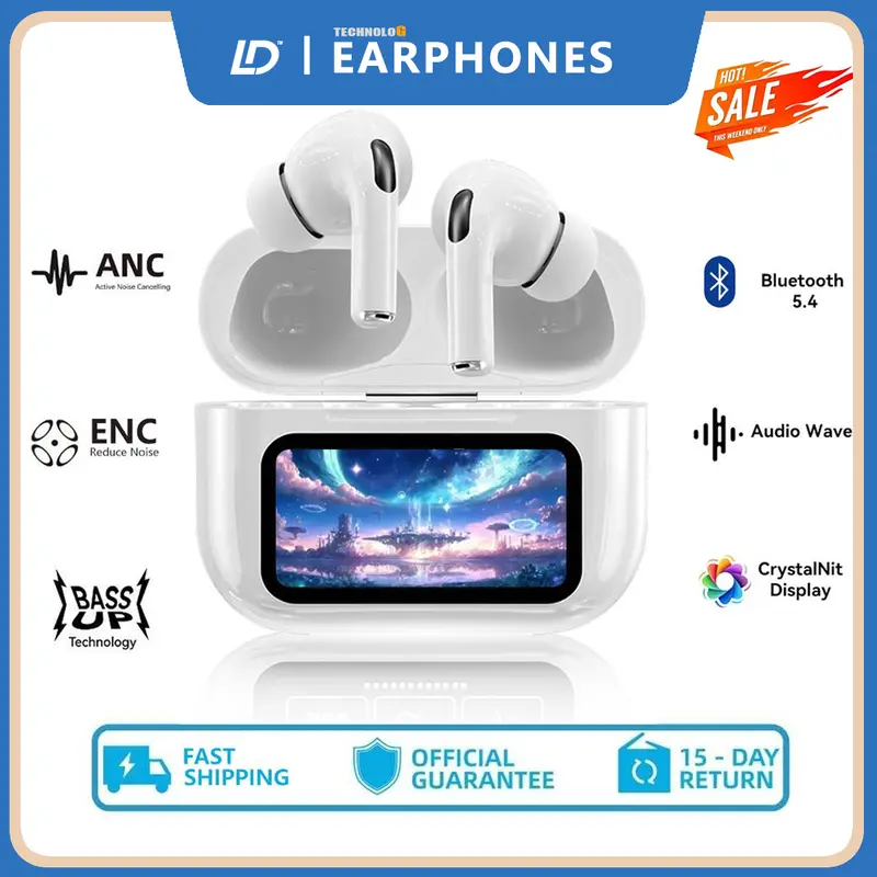 A10 PRO Wireless Earbuds Bluetooth Headphones with LED Display