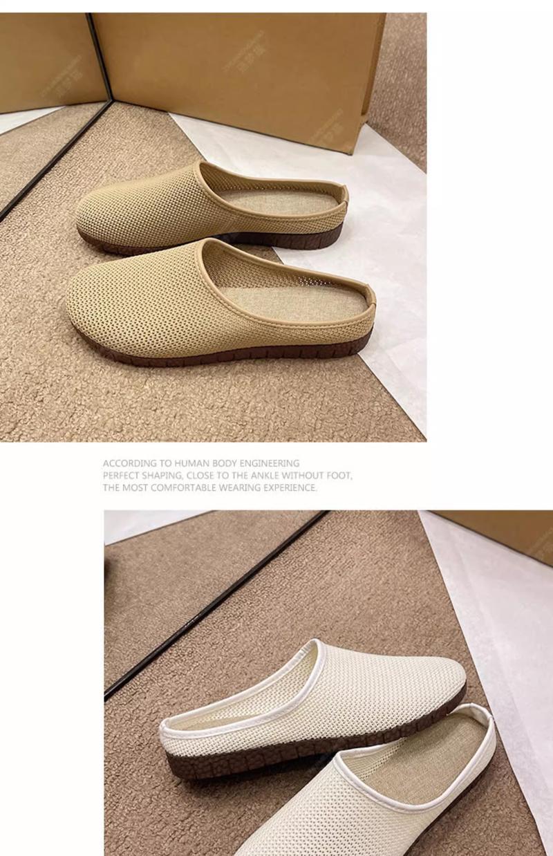 Product Introduction of 2025 New Summer Women's Closed - Toe Half Slippers. These mesh - ventilated, versatile and wearable - outdoors sandals feature an ethnic style, inspired by traditional Laobeiing cloth shoes. 2