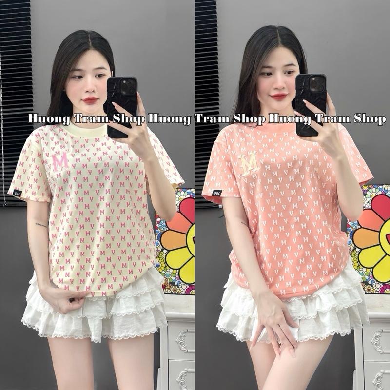 ( Deal XÃ HÀNG ) ÁO THUN CHỮ M IN NỔI VÀ THÊU NGỰC - Áo Thun babytee (35-55kg) chất thun cotton 4 chiều mềm mát , áo thun dáng vừa , Back to School , Hương Trầm Shop