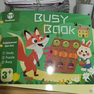 （COD) Baby buku  Aktivitas Montessori Book Toy For Preschool Kids With Velcro Sticker Cartoon Character Buku Aktivitas Bayi  Dan Velcro TK Quiet Book Lucu Reused Baby Soft Book buku  pertamaku buku  motorik anak 2 tahun Buku Aktivitas  Aktivitas Bayi & TK