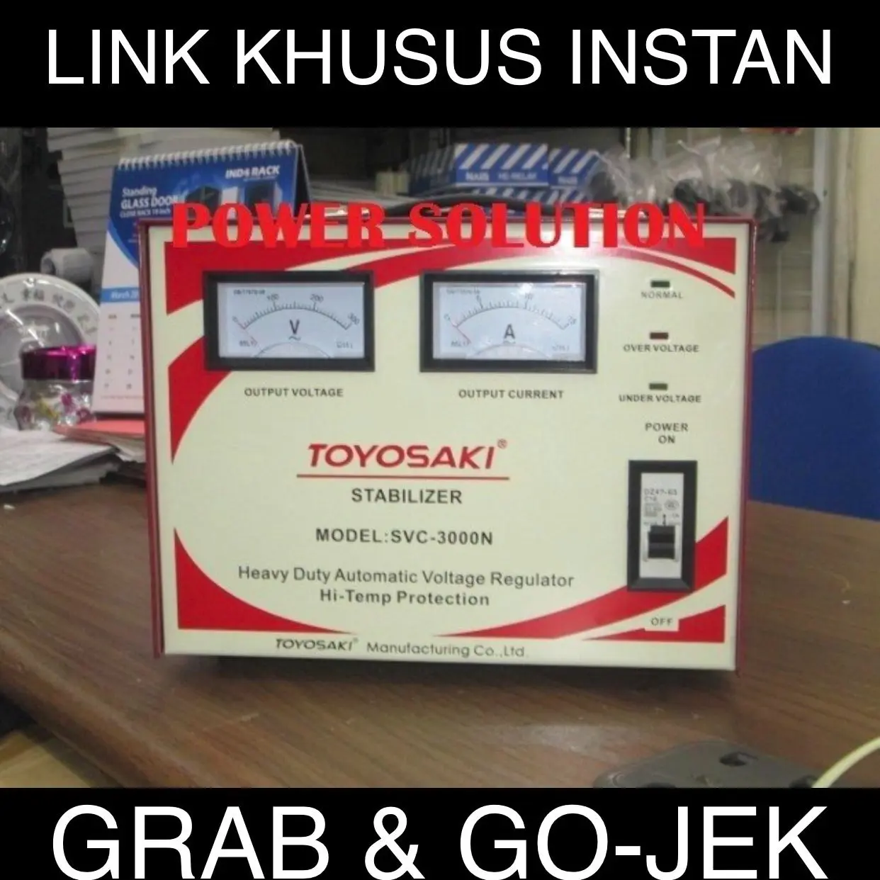 [ GO-SEND ] STABILIZER LISTRIK TOYOSAKI 3000VA / SVC3000N