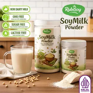 Rubisoy Susu Kedelai Bubuk Organic & Premium Non Dairy Gmo Free Sugar Free Lactose Free Halal Indonesia Kualitas Terbaik