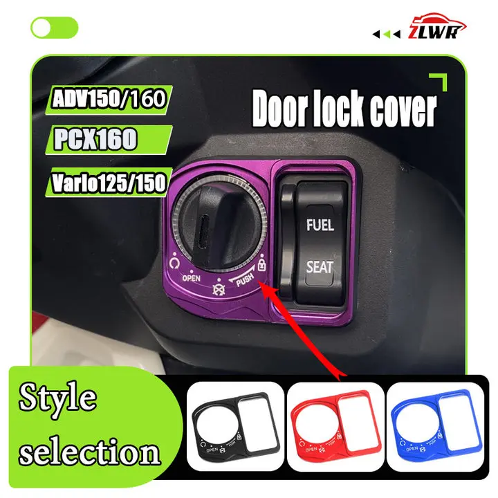 ZLWR Tutup Cover Kunci Kontak  PCX 160/Click125,Click150/Vario125, Vario 150/Adv150, ADV160/GIORNO125, Bahan CNC,Tahan gores,Suku cadang modifikasi motor PCX Click, Vario ADV GIORNO.