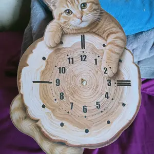Jam Dinding Kucing Lucu Unik - Hiasan Kamar Ruang Tamu aesthetic
