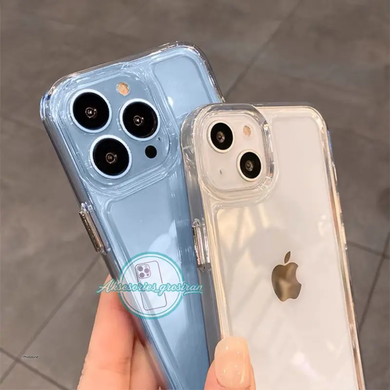 [ANTI KUNING] ORIGINAL !! ARMOUR MILITARY Case Akrilik Bening IPHONE 7 7+ 8 8+ SE 2 X XS MAX XR 11 12 13 14 15 PRO MAX 14+ 15+ PLUS Casing Transparan Hard Clear Case Premium Acrylic 3