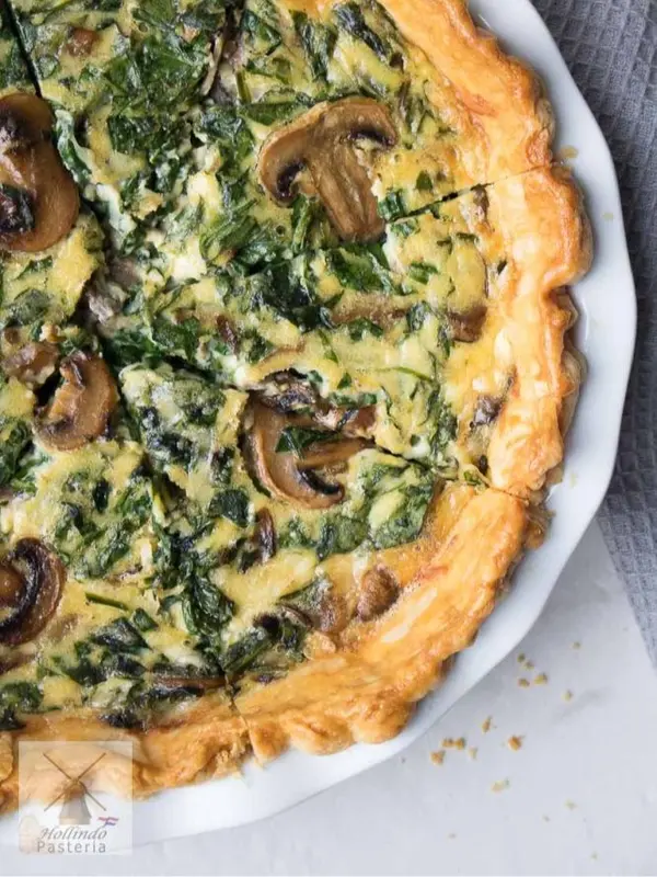 Delicious Spinach Mushroom Ham Quiche [Best Seller} with 5 size options to choose from 4