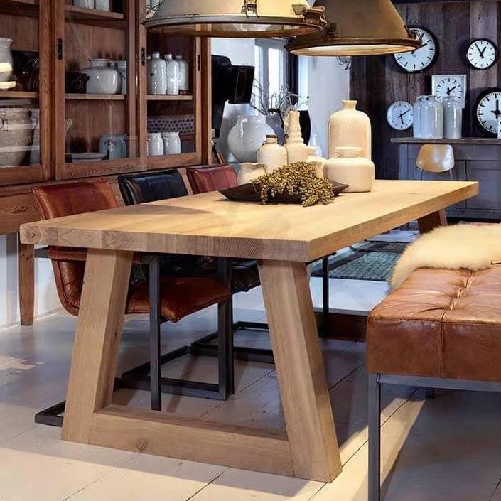 Harson Solid wood Dining Table Set with 4 Chairs / Meja Makan - TikTok ...