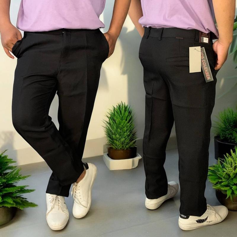 Product Introduction of SEKAWANES | Celana Dasar Pria Big Size Celana Formal Jumbo Bahan Wool High Quality Semi Kantor Hitam Dewasa Panjang Santai Kerja Casual Nyaman 29
