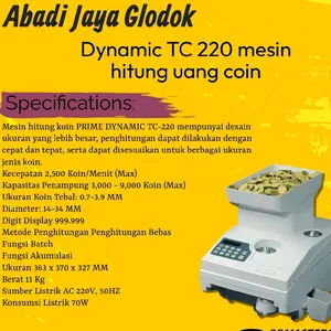 Dynamic TC 220 mesin hitung uang coin