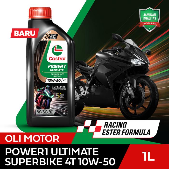 Gambar Oli Mesin Motor Castrol POWER1 ULTIMATE SUPERBIKE 4T 10W-50 (1L) - 1L dari Castrol Indonesia Kota Administrasi Jakarta Timur 4 Tokopedia
