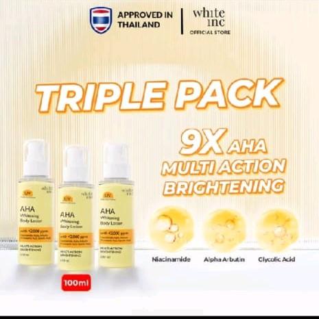 ( BELI 3 LEBIH HEMAT )WHITENINC AHA Body Lation to Whitening & Moisturising l Hand Body Lation 0