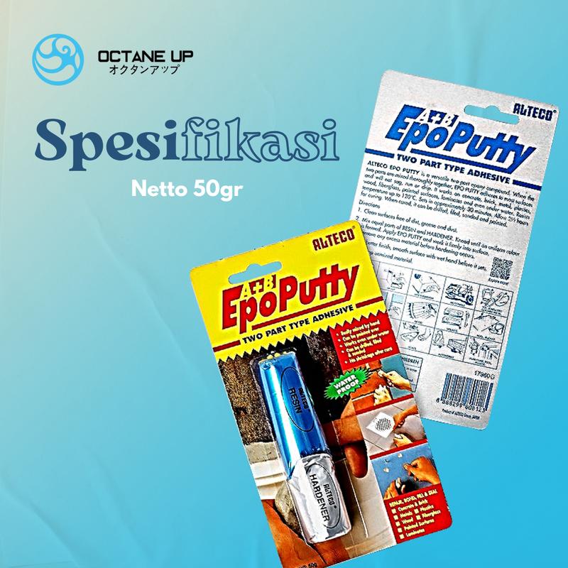 Lem Alteco Epo Putty 50gram untuk Beton, Fiberglass, Logam, PVC, Plastik, Kayu, dan Akuarium 6