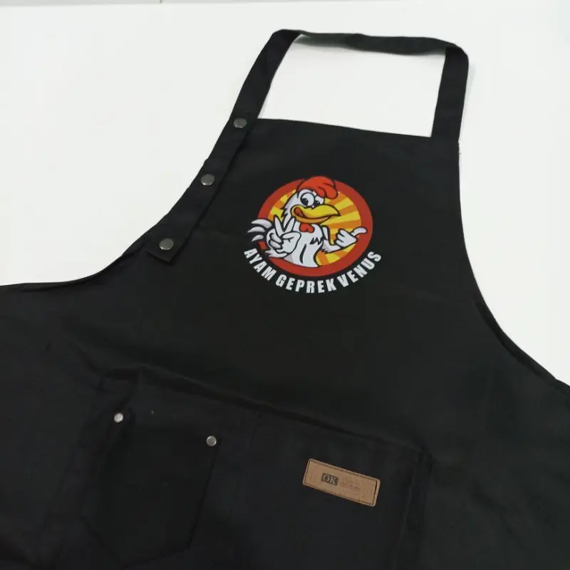 Apron Celemek Barista Korean Style Pria Wanita Apron Barista Celemek Dapur Anti Air 4