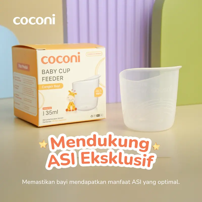 COCONI Newborn Baby Cup Feeder | Gelas Pemberi Asi Pada Bayi Baru Lahir | Gelas Kecil Anak Bayi 2