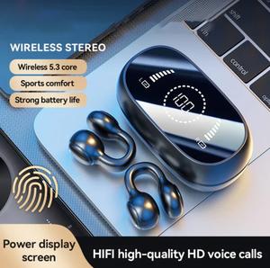 Fon Kepala Pengaliran Tulang, Alat Dengar Sukan Bluetooth Telinga Terbuka, dengan Kesedaran Sekeliling, Fon Telinga Wayarles Kalis Peluh, Sesuai untuk Berlari dan Berbasikal