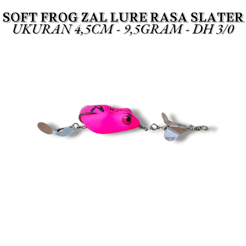 SOFT FROG BERISIK ZAL LURE SUARA SLATER UKURAN 4,5CM. 9,5GRAM., SOFT FROG SUARA JAWS, SOFT FROG RASA JAWS, UMPAN CASTING GABUS DAN TOMAN 5