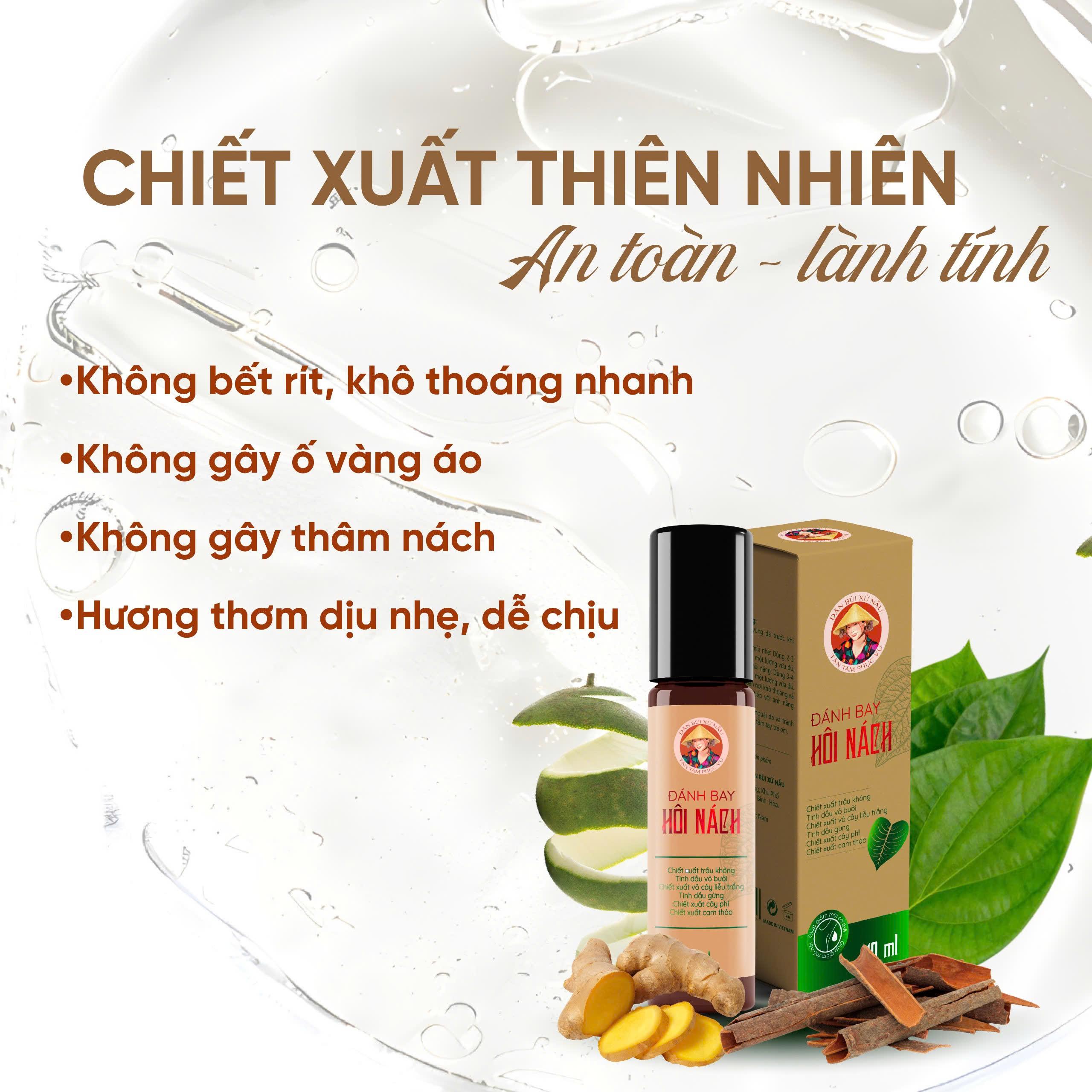 (CHE TÊN) Serum Đánh Bay Hôi Nách 10ml – Hỗ Trợ Giảm Tiết Mồ Hôi, Khử Mùi, Giữ Da Khô Thoáng | Dân Bùi Xứ Nẫu (CHE TÊN) Serum Đánh Bay Hôi Nách 10ml – Hỗ Trợ Giảm Tiết Mồ Hôi, Khử Mùi, Giữ Da Khô Thoáng | Dân Bùi Xứ Nẫu