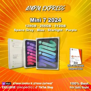 [K X AMPM Express] iPad Mini 7 128GB 256GB 512GB 2024 Space Grey Blue Purple Starlight