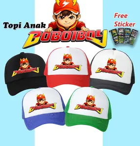 Topi Anak BOBOIBOY Topi Anak Lak-Laki Vektor BOBOIBOY 3-12 Tahun