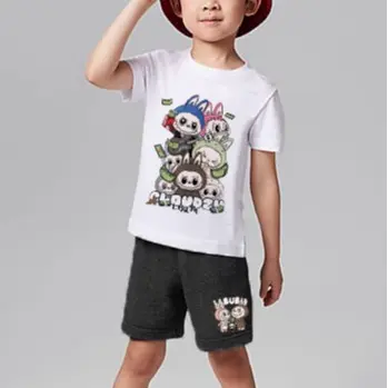 Setelan Anak Labubu untuk Usia 1-10 Tahun - Baju Anak Perempuan dan Laki-laki - Fashion Anak-Anak Katun Parsel 1
