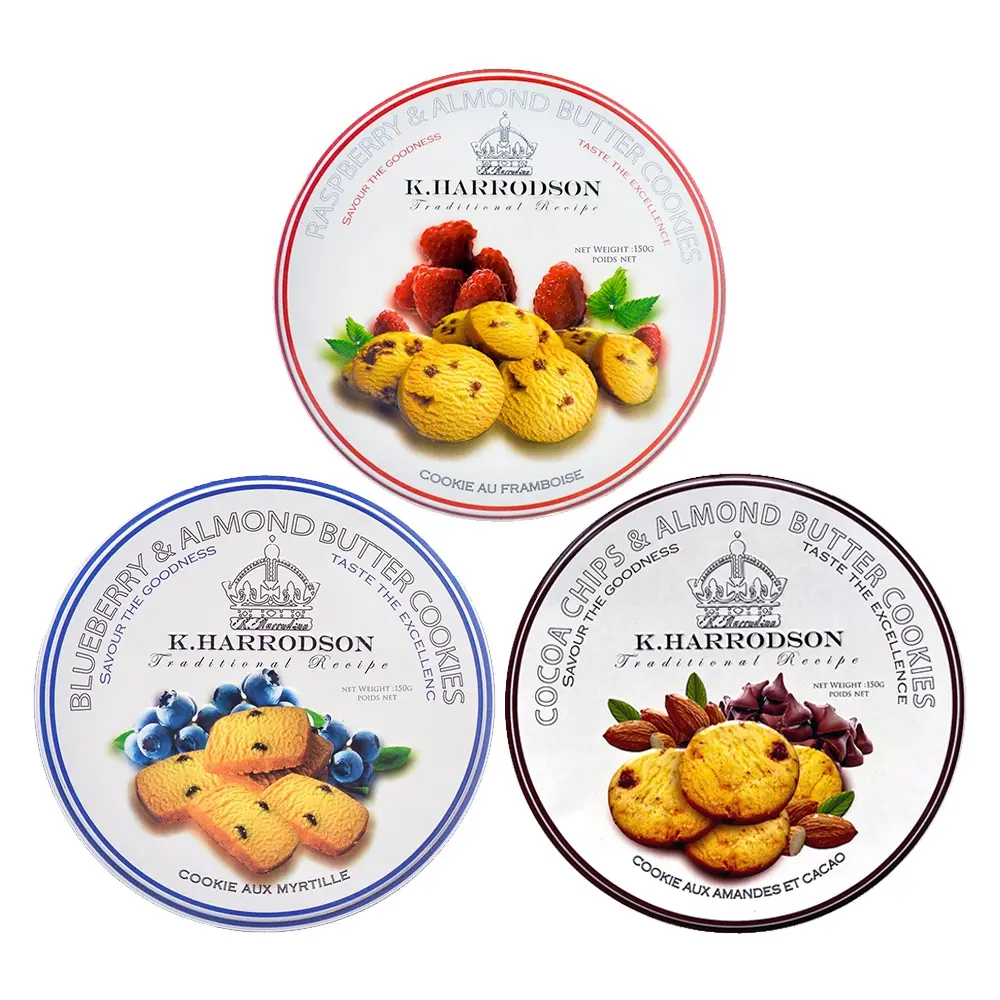 K.Harrodson Butter  - Blueberry & Almond / Raspberry & Almond / Cocoa Chips & Almond (150g) Halal snacks  Sweet Biscuits viral cookie