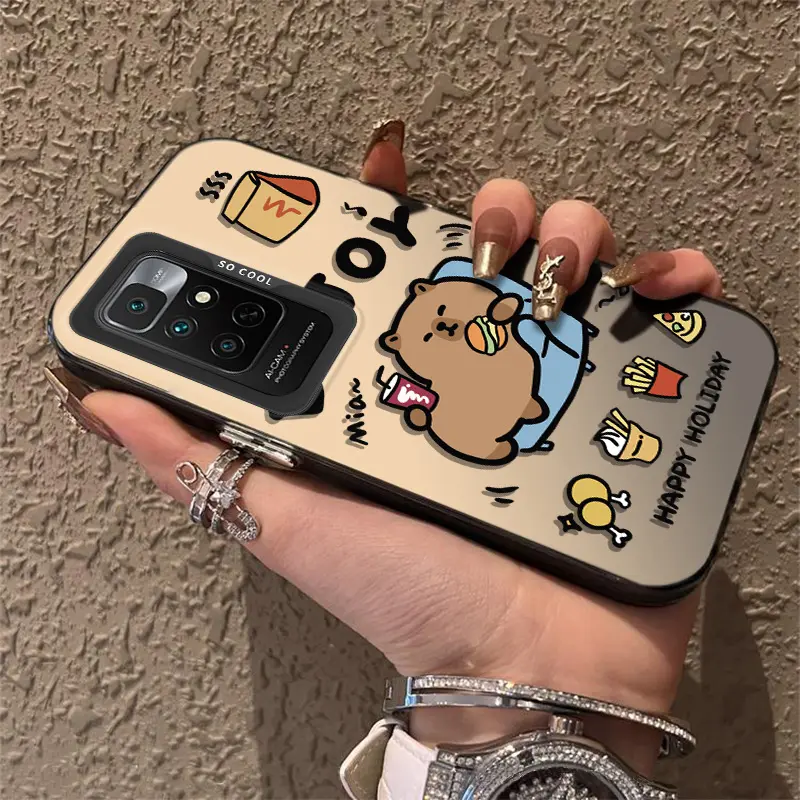 Casing for Xiaomi Redmi Note 11 New Casing Ponsel Pria Dan Wanita Note11S Anti Sidik Jari Casing Ponsel Hewan Kecil Note 11 PRO Casing Buram Case Tahan Aus