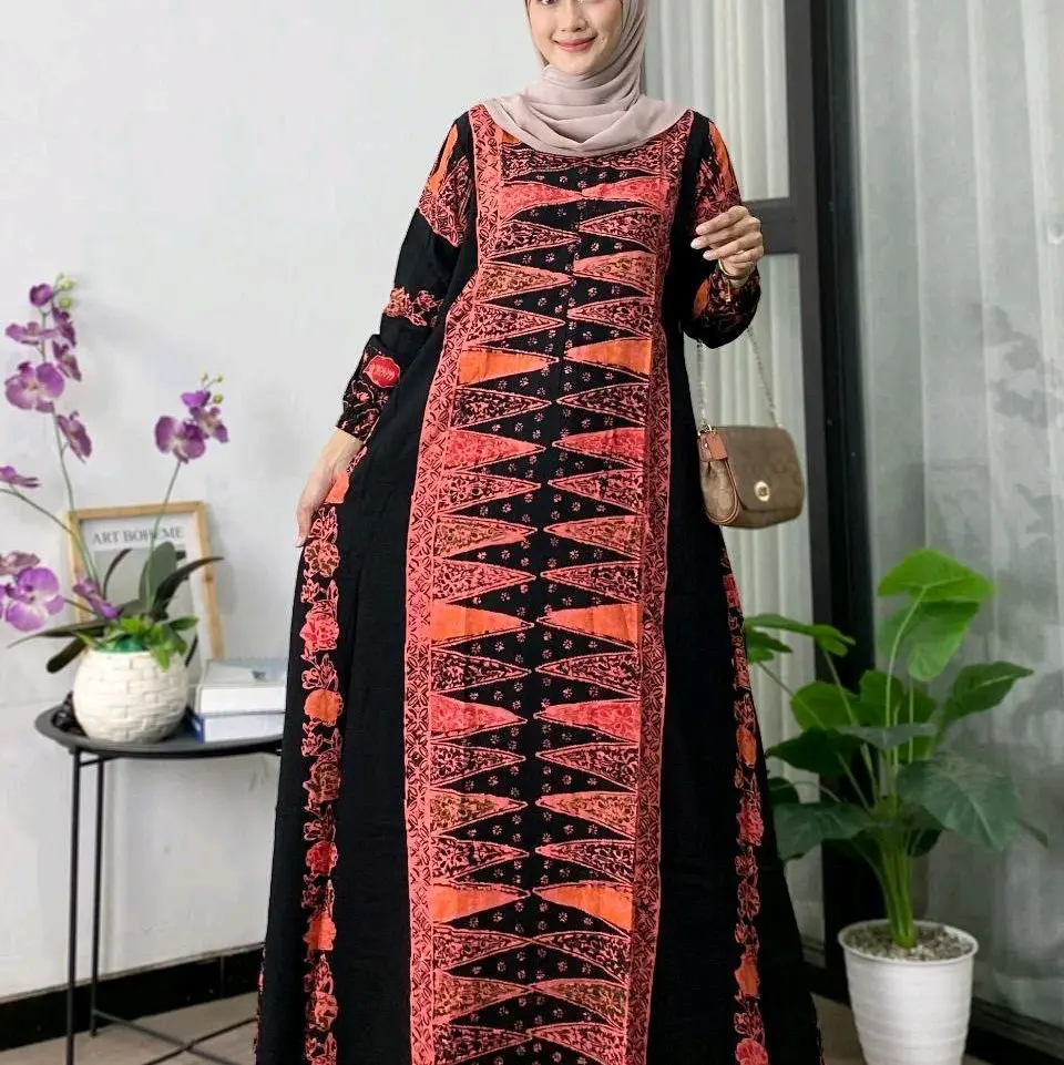 serba serbi gamis batik pekalongan Rayon Muslim Wanita Motif Standar Ibu Menyusui Nyaman