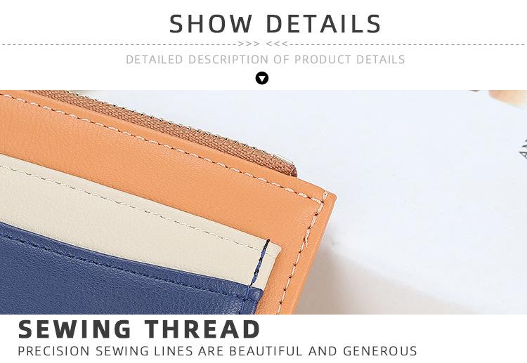Product Introduction of Baellerry Womens Korean Style Patchwork PU Zippered Key Holder Multiple Card Slots Compact Wallet 18