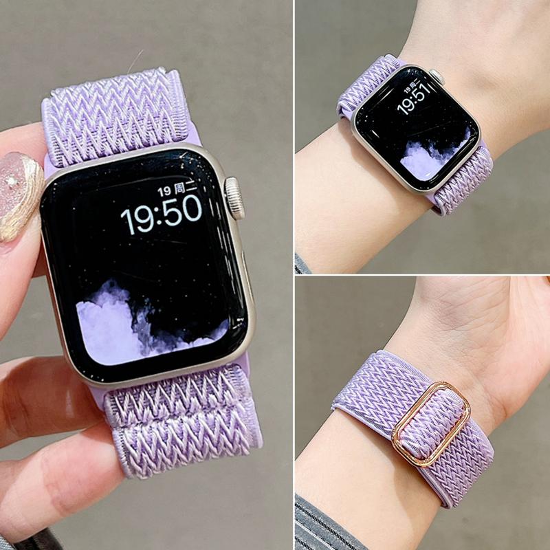 Product Introduction of สายรัดนาฬิกาไนลอนแบบยืดหยุ่น, สำหรับ Apple Watch S9, 8, 7, 6, 5, 4, 3, 2, 1, SE, ULTRA, สายนาฬิกาไนลอนนุ่มสบาย, เข้ากันได้กับ iWatch 49MM, 45MM, 44MM, 42MM, 41MM, 40MM, 38MM, สไตล์ผู้ชายและผู้หญิง, 15 สี 21