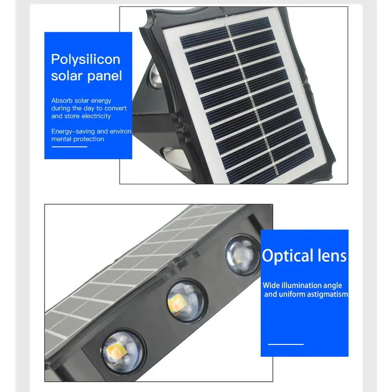 [BISA COD] Lampu LED Tenaga Surya Lampu Hemat Energi Lampu Anti Air Lampu Dinging Hias Taman Lampu Otomatis Solar Cell Panel 8 LED 6