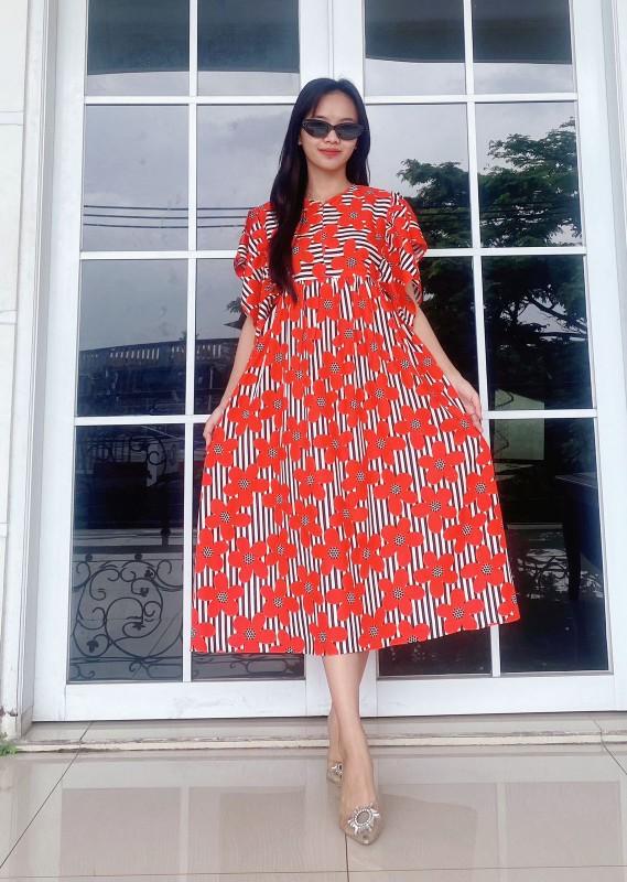 Product Introduction of DASTER SANTAI SANDRINA/SANTAI/MUSIM PANAS Wanita Dress Motif 10