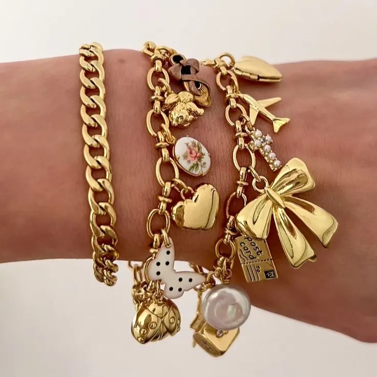 {GOLD & SILVER} BRACELET CHARM CUSTOM BEBAS PILIH RANTAI DAN LIONTIN TERPISAH WANITA TERBARU GELANG TITANIUM SEMI PERAK FREE BOX & GREETING {GOLD & SILVER} BRACELET CHARM CUSTOM BEBAS PILIH RANTAI DAN LIONTIN TERPISAH WANITA TERBARU GELANG TITANIUM SEMI PERAK FREE BOX & GREETING