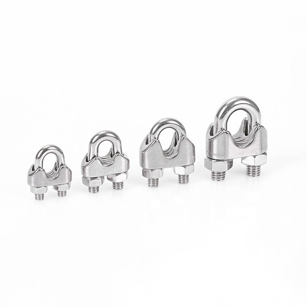 5PCs Klem Sling Seling Kuku Macan 2mm 4mm 5mm 6mm 8mm 10mm 12mm Baja Tahan Karat 304 Penjepit Tali Kawat Baja Anti Karat Kuat