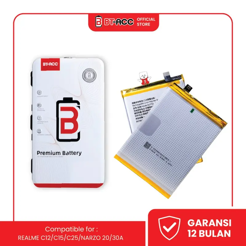 BT-ACC BLP793 Battery Baterai  Batre For Realme C12 / C15 / C25 / Narzo 20 / 30A / BLP793