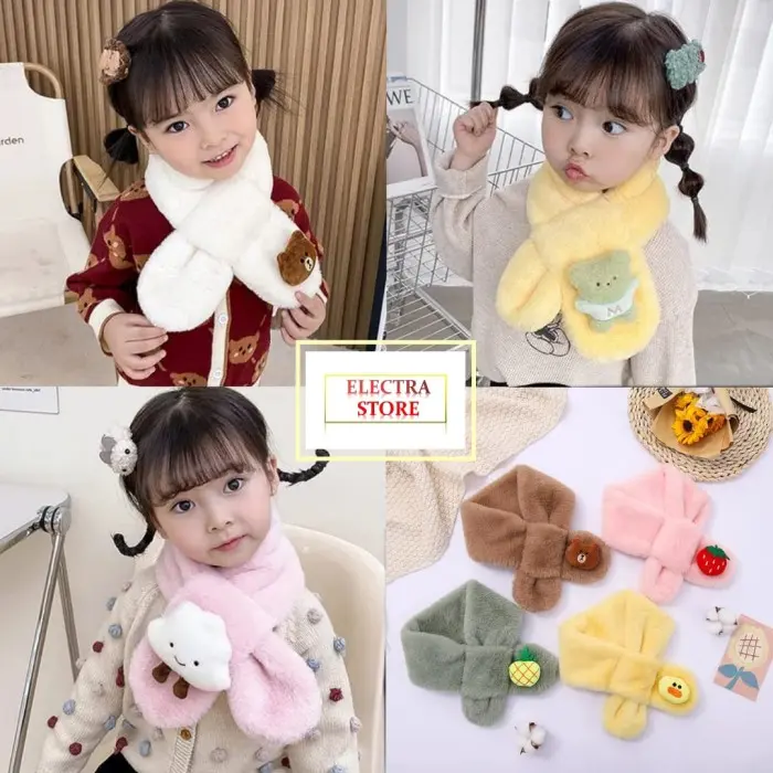 BELANJA ES - SYAL ANAK KARAKTER LUCU SCARF ANAK PEREMPUAN DAN LAKI LAKI SCARF OU1 4