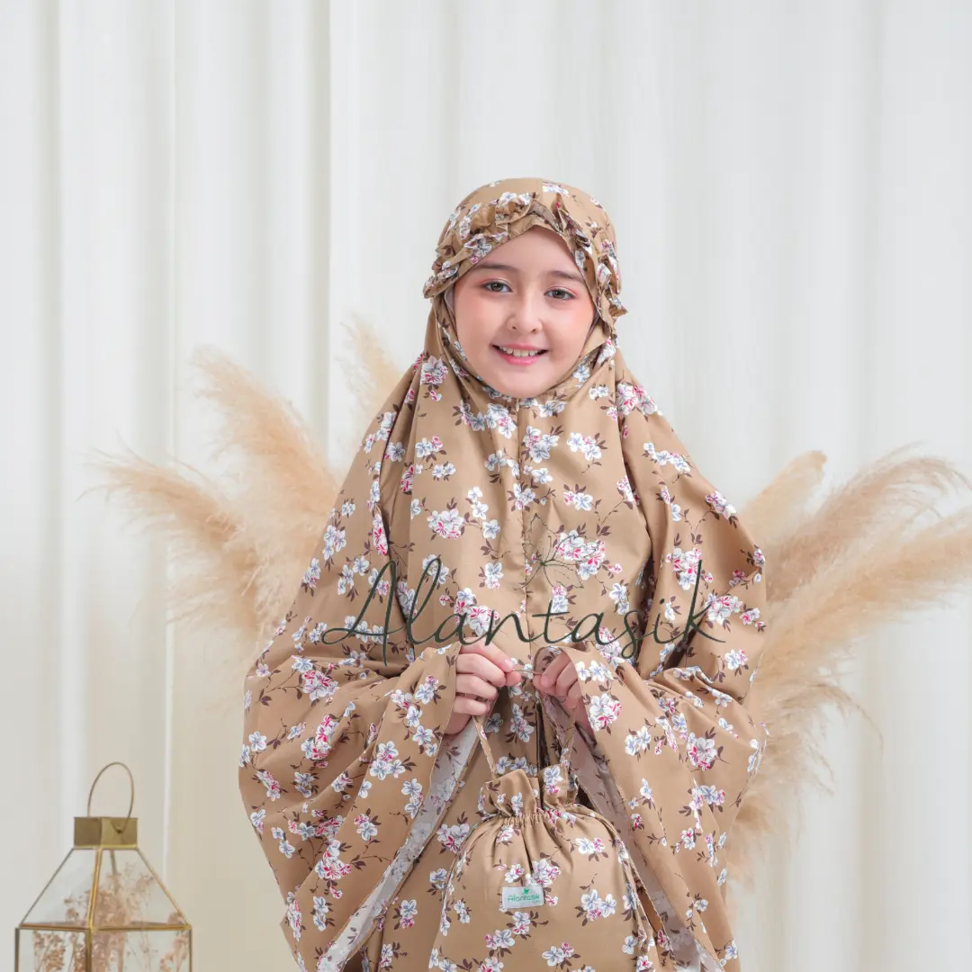 Alantasik mukena anak remaja tanggung basic polos 2in1 travel MOANA  alantasik  kisaran 6 7 8 9 10 12 13 tahun