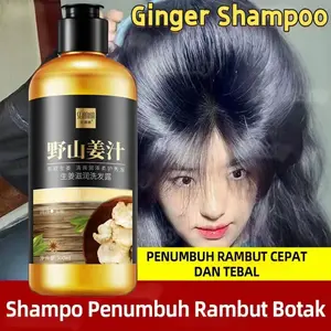 Shampo Penumbuh Rambut Cepat Ginger Shampoo 300ml Pertumbuhan Rambut Pengendalian Minyak Anti Rambut Rontok Botak Sampo