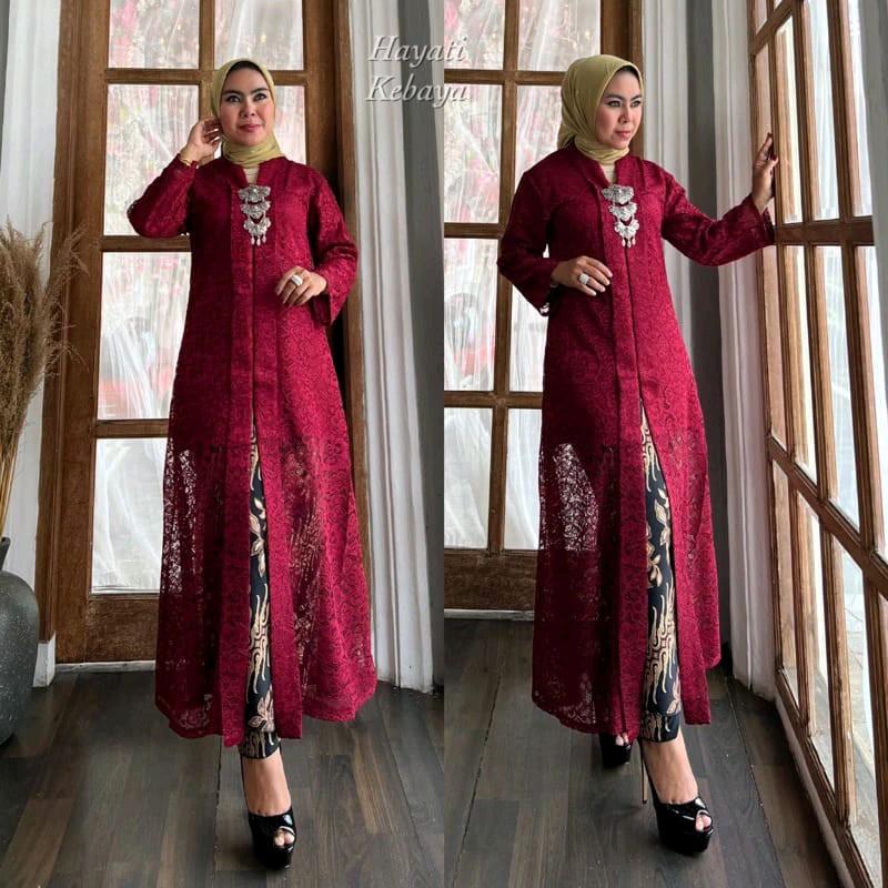 (COD)Kebaya hayati//Kebaya floy panjang//Kebaya pesta terbaru//kebaya modern 0