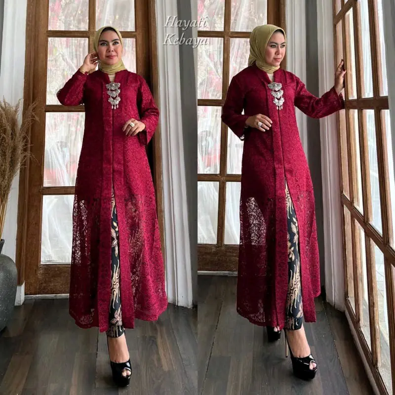 (COD)Kebaya hayati//Kebaya floy panjang//Kebaya pesta terbaru//kebaya modern 0