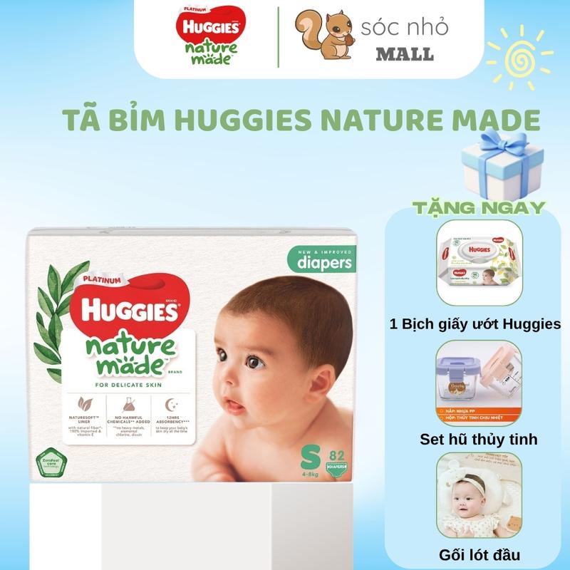 Tã/ Bỉm Huggies Nature Made Mềm Mịn, Khô Thoáng Chống Hăm Cho Bé