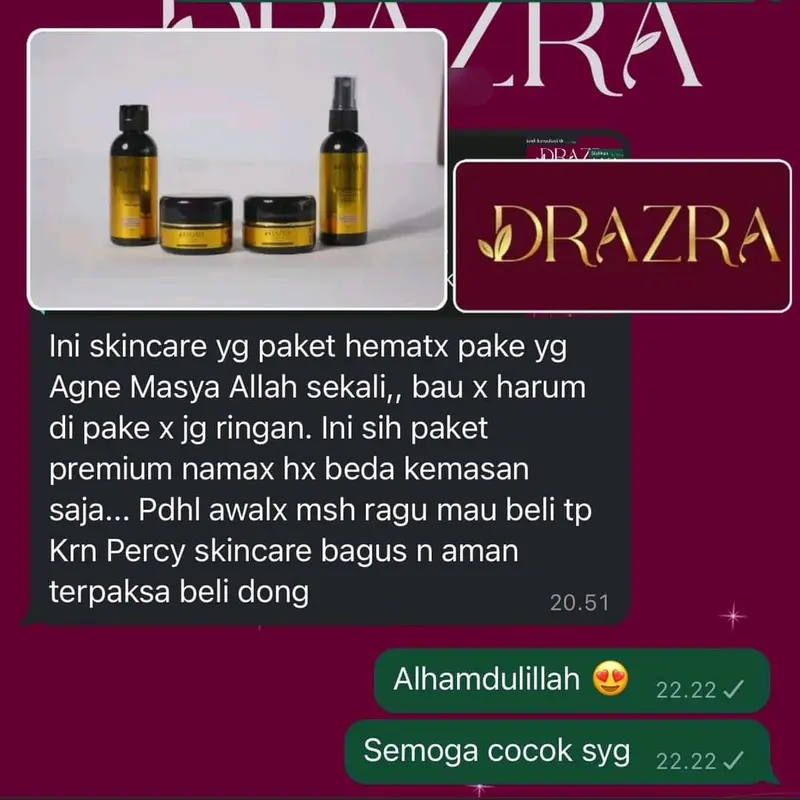SKINCARE DR AZRA - pencerah wajah kusam dan mengurangi jerawat di Muka 2