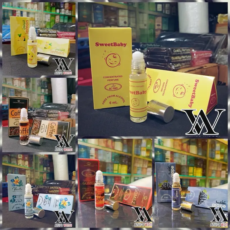 Parfum Roll-On 6ml sweet baby Box Isi 6 Pcs - Aroma Menarik dan Tahan Lama - Botol Bayi 5