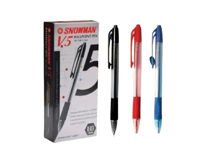 Gambar Snowman Pens V5 Semi Gel  Bolpen Pulpen dengan Grip Nyaman Tersedia dalam Warna Hitam Biru dan Merah - 0.7 BLUE dari Namiki Online Kota Semarang Tokopedia