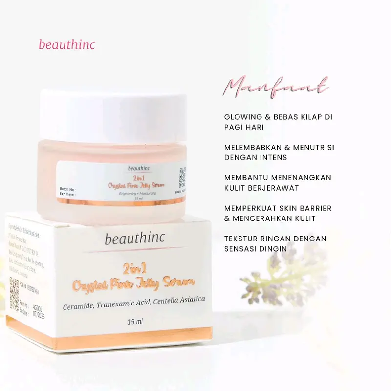(1PCS) 2in1 CRYSTAL PINK JELLY SERUM 4