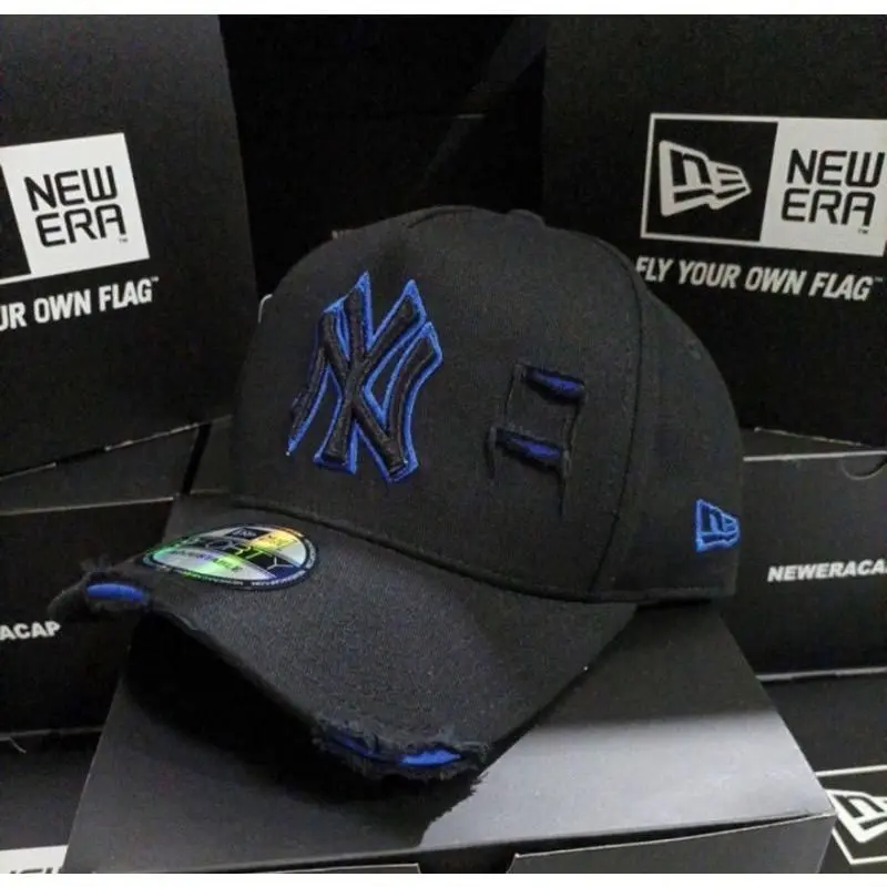 TOPI BASEBALL HAT DAMAGE RIPPED SOBEK NY NEW YORK YANKES  TOPI DEWASA MLB REAL PICT GOOD QUALITY 1