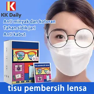【KK Daily】Tisu Basah Pembersih Kacamata – Anti Kabut, Sekali Pakai, Membersihkan Lensa & Layar dengan Mudah
