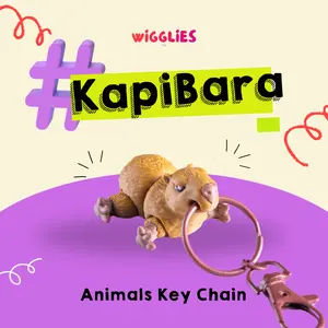 Wigglies Gantungan Kunci Miniatur Hewan - Kapibara