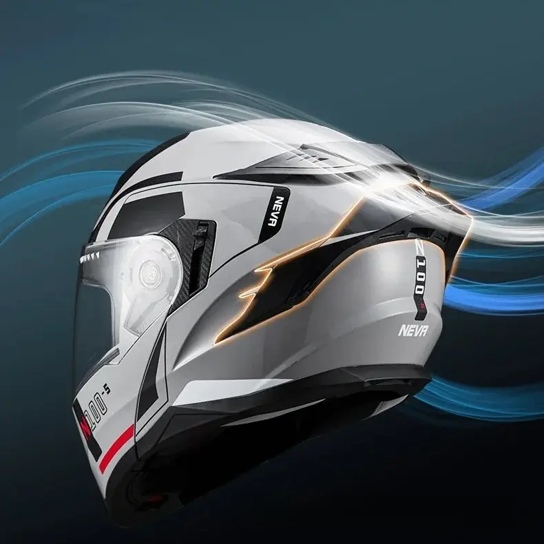 helm sepeda motor Perlindungan berkendara Helm pengaman Helm yang ramping Anti jatuh, anti terjepit 2